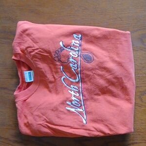 North Carolina long sleeve t-shirt orange color size L